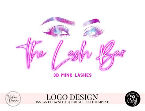 Lash Logo Design Eyelash Logo Design Eyelash Logo Logo Etsy Lashes