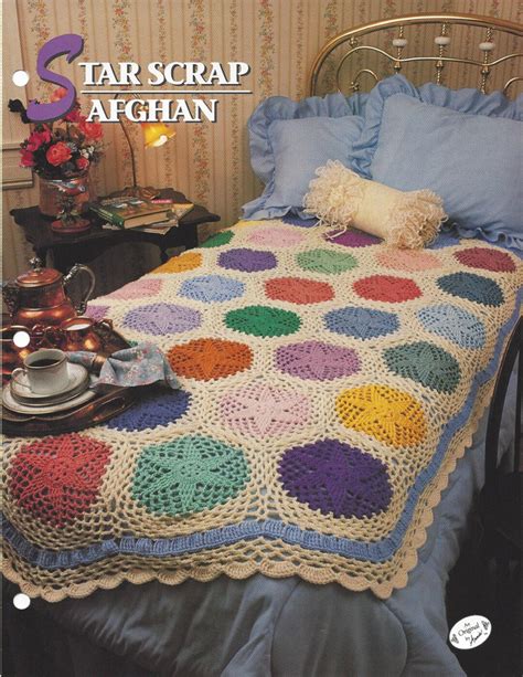 Star Scrap Afghan Crochet Pattern Annies Crochet Quilt And Etsy