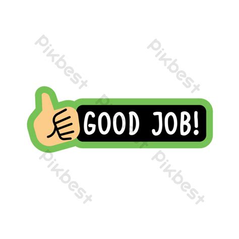 Recognition And Achievement Vector Good Job Clipart Selection Png