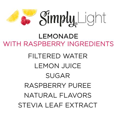 Simply Light Lemonade With Raspberry 52 Oz Dairy Meijer Grocery