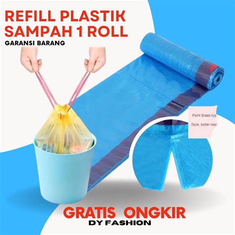 Jual Refill Kantong Sampah Plastik Gulung Tali Sp615 Isi 15 Pcs 45x50 1 Roll Gulung Plastic