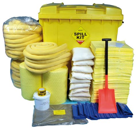 Chemical Spill Kit 800 Litre Capacity Wheeled Bin Ese Direct