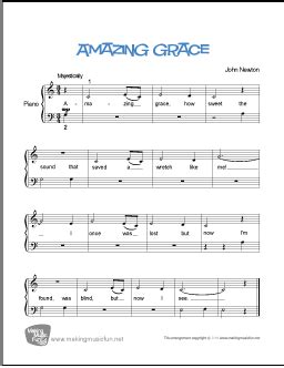 Amazing Grace Beginner Piano Sheet Music Sexiz Pix