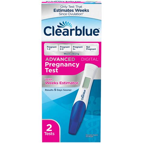 The innovative clearblue rapid detection pregnancy test offers many important benefits: Clearblue Easy Pregnancy Test, Advanced, Digital, 2 ct ...