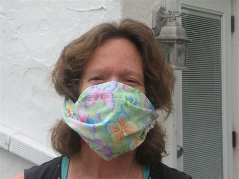 Kristin Berkey Abbott Wearing The Mask For Its First Trip To A Store