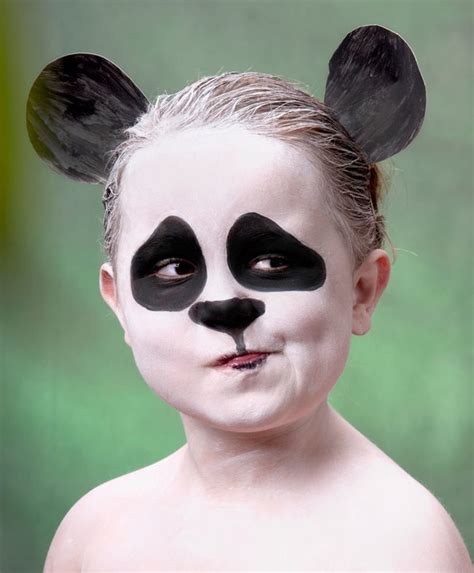 maquillaje facil halloween oso panda Manualidades para niños