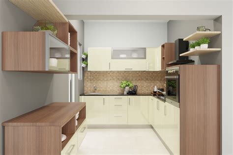 A modular kitchen is basically a term used for a kitchen which is made in modules. L-Shaped Modular Kitchen Designs India | HomeLane