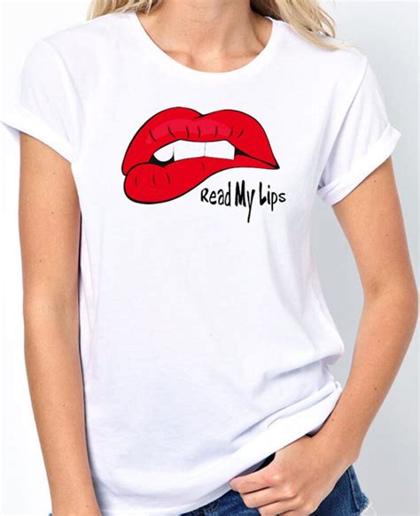 Sexy Red Lips T Shirt Read My Lips Sexy Quote T Shirt Pop Etsy