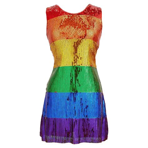 Adult Rainbow Sequin Dress Party City
