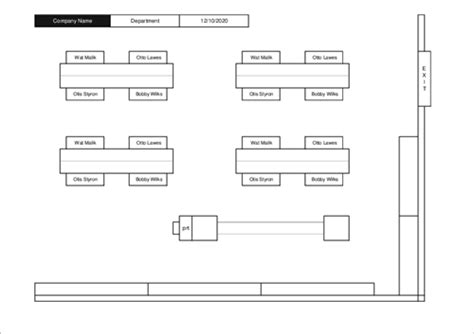 Office Seating Chart Templates Free Excel Download