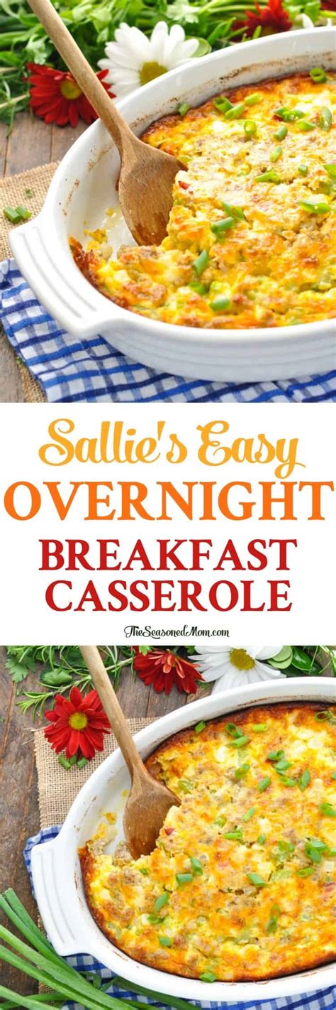 Sallies Overnight Easy Breakfast Casserole The Seasoned Mom