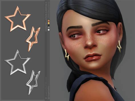 Constellation Earrings Kids Version By Sugar Owl At Tsr Sims 4 Updates