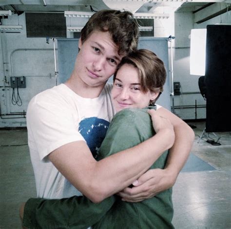 Ansel And Shailene First Photo Together On Set Of The Fault In Our