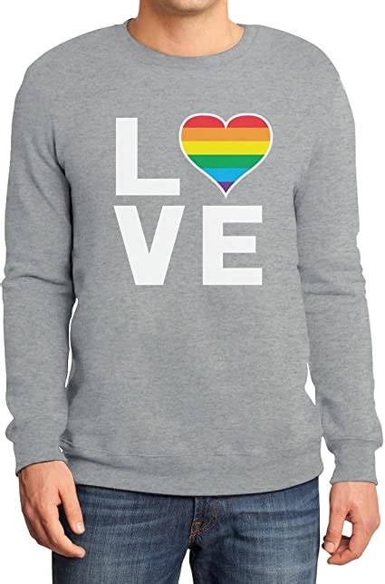 Lgbt Pullover Homosexuell Gay Pride Regenbogen Herz In Love Flag