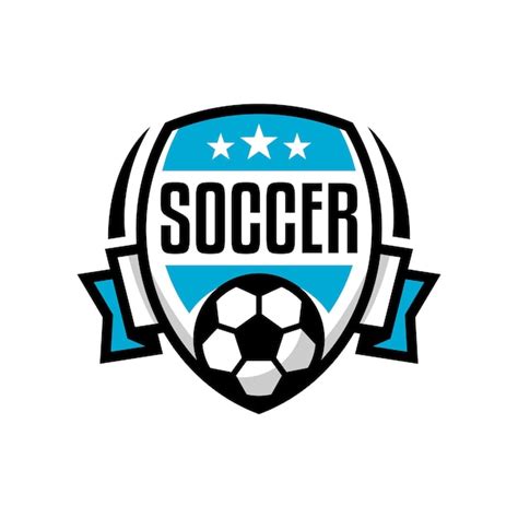 Premium Vector Football Logo Badge With A Soccer Ball Illustration