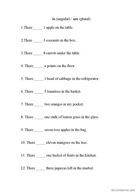 Is And Are English Esl Worksheets Pdf And Doc