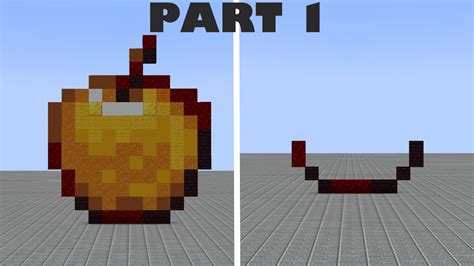 How To Build A Detailed Golden Apple In Minecraft Tutorial Part 1