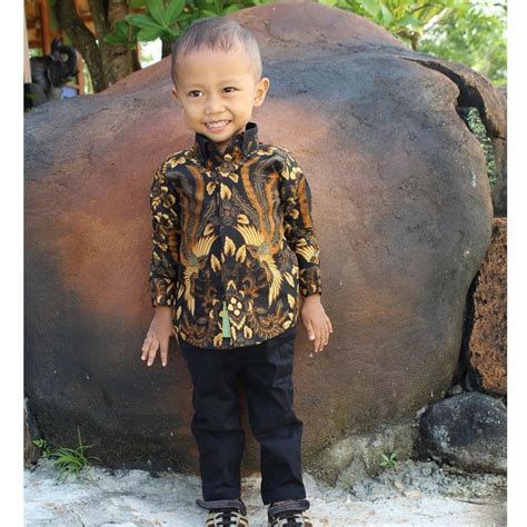 Bahkan baju batik ditetapkan sebagai seragam bagi anda anak sekolah dan. Baju batik anak laki-laki lengan panjang motif burung ...