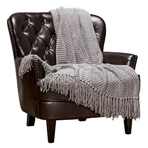 Chanasya Textured Knitted Super Soft Throw Blanket With T