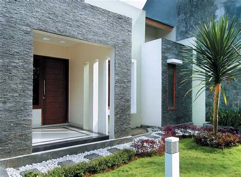 Desain Fasad Rumah Dengan Batu Alam Sinergi Stone