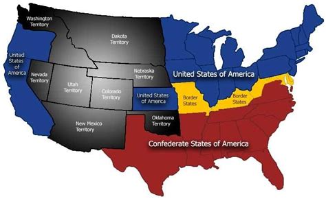 11 Confederate States Map