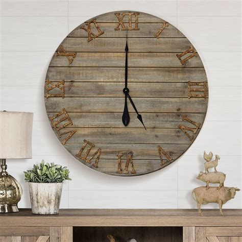 À tout moment, où que vous soyez, sur tous vos appareils. Farmhouse Clock 30" | Farmhouse decor living room, Rustic bedroom decor, Rustic metal decor