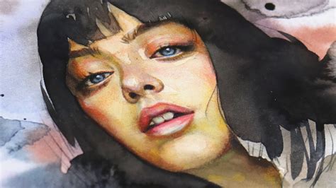 How To Paint A Realistic Portrait With Watercolors And Color Pencils Paintingtube