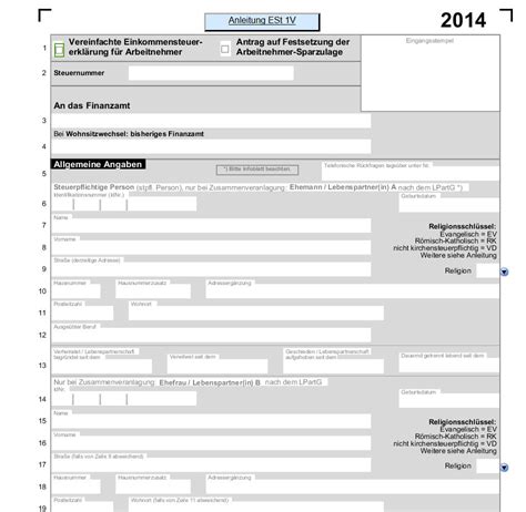 Wenn du zur abgabe der steuererklärung verpflichtet bist, musst du deine einkommensteuererklärung generell bis zum 31. Einkommenssteuer 2014 mit allen Anlagen - PDF Vorlagen - Download - CHIP