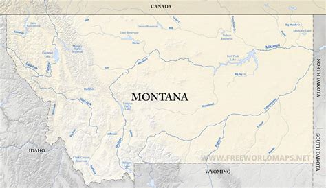 Map Of Western Montana Cities