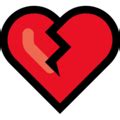 Emoji will be converted to different image icon on facebook and twitter. 💔 Broken Heart Emoji