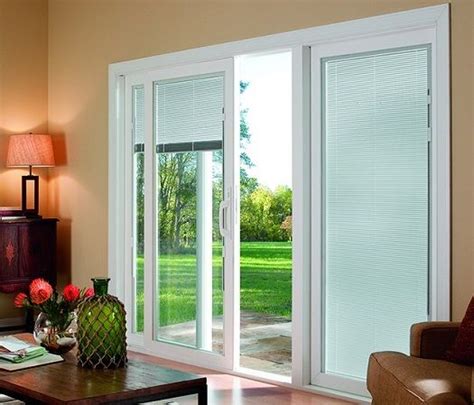 Just as sliding door systems and patio doors come in all sizes, window treatments run the blinds open and close to let light through or keep it at bay, and the sheer fabric ensures a degree of privacy at all times. Vertical Sliding Glass Door Blinds | CozyHouze.com