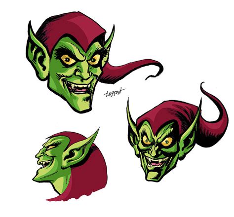 Green Goblin Heads By Lostonwallace On Deviantart