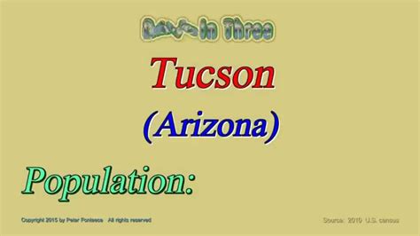 Tucson Arizona Population In 2010 Digits In Three Youtube
