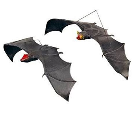 Huntgold Realistic Hanging Rubber Bats For Best Halloween Decoration