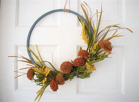 Easy Fall Decor Diy Hoop Wreath Clumsy Crafter