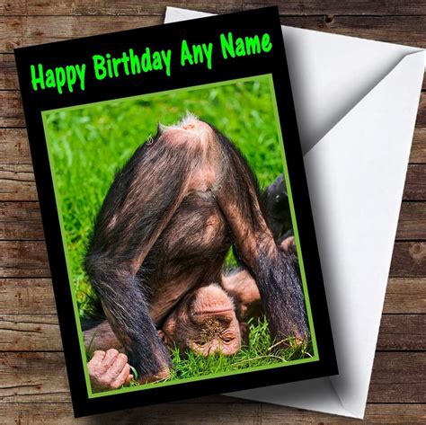 Funny Party Monkey Personalised Birthday Card Cards And Invitations