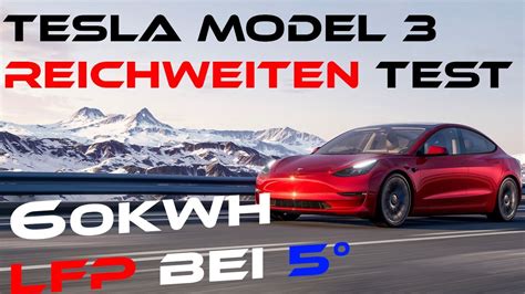Verbrauch Reichweite Im Winter Mit Lfp Tesla Model Rwd Youtube