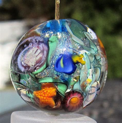 Jellyfish Lampwork Beads Aquarium Bead By Diane7923 On Etsy