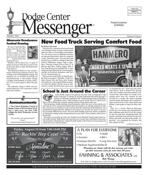 Dodge Center Messenger August 2022 - Dodge Center Messenger