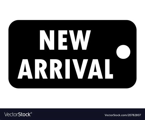 New Arrival Sign Arrival Tag On White Royalty Free Vector