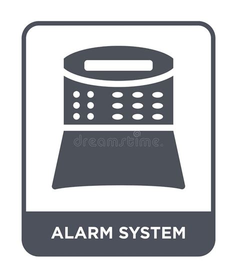 Alarm System Icon In Trendy Design Style Alarm System Icon Isolated On