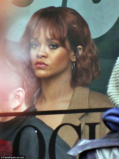 Rihanna Shows Off Her Fiery Red Locks On The Set Of Bates Motel In
