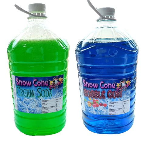 Snow Cone Syrup 2x5lt Cream Soda Bubblegum Buy Online In South