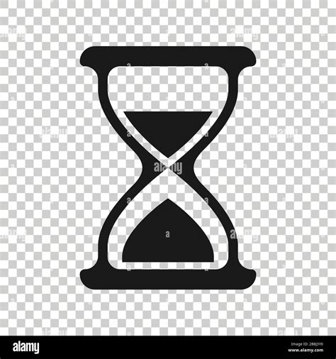 hourglass icon in flat style sandglass vector illustration on white isolated background clock