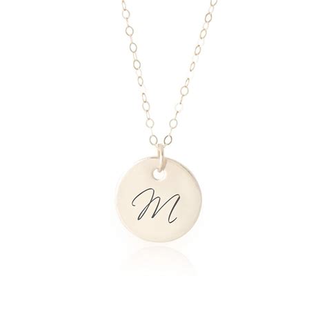 14k Gold Initial Necklace Sincerely Silver