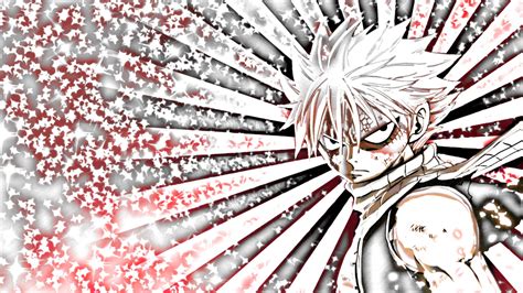 Natsu Dragneel Flower Fairy Tail Black And White Fairy Tail 壁紙