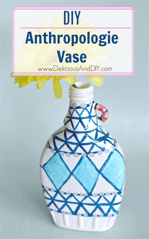 Diy Painted Anthropologie Vase With Images Glass Crafts Diy Diy