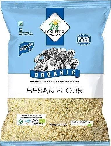 24 Mantra Organic Besan Flour Gram Flour Chickpea Flour 2 Lbs