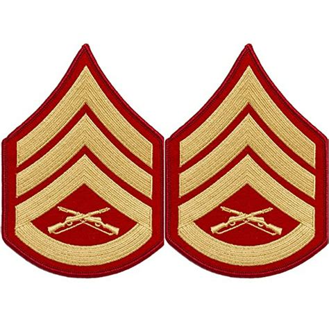 Usmc Marine Corps Staff Sergeant Ssgt E6 Rank Chevrons