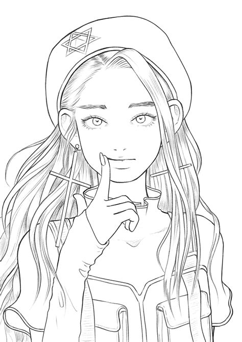 Military Girl Coloring Page For Adults Printable Easy